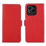 For Honor 400 Lite Global  ABEEL Side-Magnetic Litchi Pattern Leather RFID Phone Case(Red)