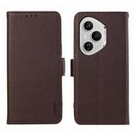 For Honor 400 Pro Global 160.8mm ABEEL Side-Magnetic Litchi Pattern Leather RFID Phone Case(Brown)
