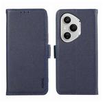 For Honor 400 Pro Global 160.8mm ABEEL Side-Magnetic Litchi Pattern Leather RFID Phone Case(Blue)