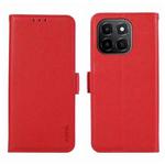 For Honor X6c 4G ABEEL Side-Magnetic Litchi Pattern Leather RFID Phone Case(Red)