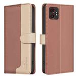 For Samsung Galaxy XCover 7 Pro Color Matching RFID Anti-theft Leather Phone Case(Brown)