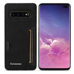 For Samsung Galaxy S10+ Forwenw F5 Series Integrated Card Bag Phone Case(Black)