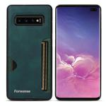 For Samsung Galaxy S10+ Forwenw F5 Series Integrated Card Bag Phone Case(Green)