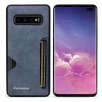 For Samsung Galaxy S10+ Forwenw F5 Series Integrated Card Bag Phone Case(Blue)