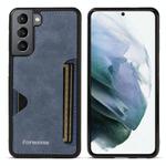 For Samsung Galaxy S21 5G Forwenw F5 Series Integrated Card Bag Phone Case(Blue)