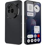 For Nothing Phone 3a Pro Ultra-thin Plain Skin Leather Phone Case(Black)