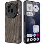 For Nothing Phone 3a Pro Ultra-thin Carbon Fiber Texture Printing Phone Case(Gold)