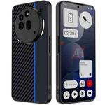 For Nothing Phone 3a Pro Ultra-thin Carbon Fiber Texture Printing Phone Case(Black Blue)