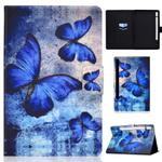 For Samsung Galaxy Tab S8 / Galaxy Tab S7 T870 Colored Drawing Horizontal Flip Leather Case with Holder & Card Slots & Sleep / Wake-up Function(Vintage Butterfly)