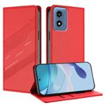 For Motorola Moto G Play 4G 2024 Embossed Multi-functional Wallet Retro Leather Phone Case(Red)