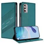 For Motorola Moto G Stylus 4G 2022 Embossed Multi-functional Wallet Retro Leather Phone Case(Dark Green)