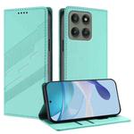For Motorola Edge 60 Pro Embossed Multi-functional Wallet Retro Leather Phone Case(Mint Green)