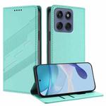 For Motorola Moto G56 5G Embossed Multi-functional Wallet Retro Leather Phone Case(Mint Green)