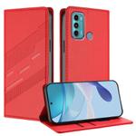 For Motorola Moto G60 Embossed Multi-functional Wallet Retro Leather Phone Case(Red)