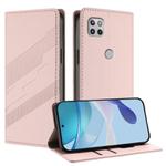 For Motorola One 5G Ace Embossed Multi-functional Wallet Retro Leather Phone Case(Pink)