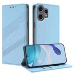 For Nothing CMF Phone 2 Pro Embossed Multi-functional Wallet Retro Leather Phone Case(Light Blue)