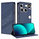 For Nothing Phone 3 Embossed Multi-functional Wallet Retro Leather Phone Case(Dark Blue)