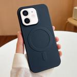 For iPhone 11 Stripe MagSafe TPU Phone Case(Dark Blue)