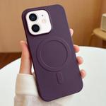 For iPhone 11 Stripe MagSafe TPU Phone Case(Dark Purple)