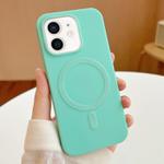 For iPhone 11 Stripe MagSafe TPU Phone Case(Mint Green)