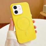 For iPhone 11 Stripe MagSafe TPU Phone Case(Yellow)