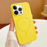 For iPhone 13 Pro Max Stripe MagSafe TPU Phone Case(Yellow)