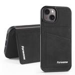 For iPhone 13 mini Forwenw F8 Series 2 in 1 Magnetic Card Slot Leather Phone Case(Black)