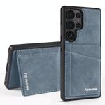For Samsung Galaxy S23 Ultra 5G Forwenw F8 Series 2 in 1 Magnetic Card Slot Leather Phone Case(Blue)