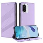 For OnePlus Ace 5 Racing Embossed Multi-functional Wallet Retro Leather Phone Case(Light Purple)