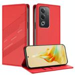 For OPPO A80 5G Embossed Multi-functional Wallet Retro Leather Phone Case(Red)