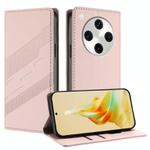 For OPPO Find X8 Pro Embossed Multi-functional Wallet Retro Leather Phone Case(Pink)