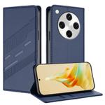 For OPPO Find X8 Pro Embossed Multi-functional Wallet Retro Leather Phone Case(Dark Blue)