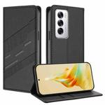 For OPPO Reno12 5G Embossed Multi-functional Wallet Retro Leather Phone Case(Black)