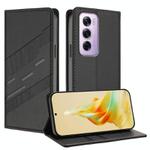 For OPPO Reno12 Pro 5G Embossed Multi-functional Wallet Retro Leather Phone Case(Black)