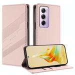 For OPPO Reno12 Pro 5G Embossed Multi-functional Wallet Retro Leather Phone Case(Pink)
