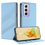 For OPPO Reno12 Pro 5G Embossed Multi-functional Wallet Retro Leather Phone Case(Light Blue)