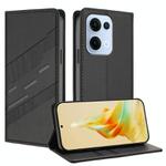For OPPO Reno13 5G Embossed Multi-functional Wallet Retro Leather Phone Case(Black)
