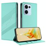 For OPPO Reno13 5G Embossed Multi-functional Wallet Retro Leather Phone Case(Mint Green)