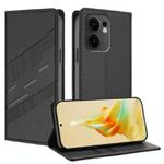 For OPPO Reno13 F Embossed Multi-functional Wallet Retro Leather Phone Case(Black)