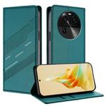 For OPPO Find X6 Embossed Multi-functional Wallet Retro Leather Phone Case(Dark Green)