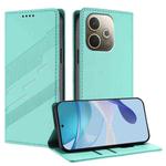 For OPPO A5 Pro Global Embossed Multi-functional Wallet Retro Leather Phone Case(Mint Green)