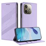 For OPPO A5 Pro Global Embossed Multi-functional Wallet Retro Leather Phone Case(Light Purple)