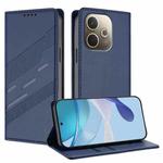 For OPPO A5 Pro Global Embossed Multi-functional Wallet Retro Leather Phone Case(Dark Blue)