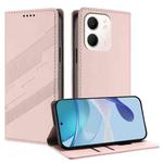 For OPPO A5x 5G Embossed Multi-functional Wallet Retro Leather Phone Case(Pink)