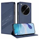 For OPPO Find X8 Ultra Embossed Multi-functional Wallet Retro Leather Phone Case(Dark Blue)