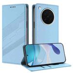 For OPPO Find X8s Embossed Multi-functional Wallet Retro Leather Phone Case(Light Blue)