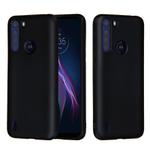 For Motorola Moto One Fusion Solid Color Liquid Silicone Dropproof Full Coverage Protective Case(Black)