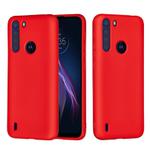 For Motorola Moto One Fusion Solid Color Liquid Silicone Dropproof Full Coverage Protective Case(Red)