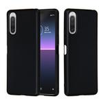 For Sony Xperia 10 II Solid Color Liquid Silicone Dropproof Full Coverage Protective Case(Black)
