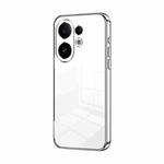 For vivo S30 Transparent Plating Fine Hole Phone Case(Silver)